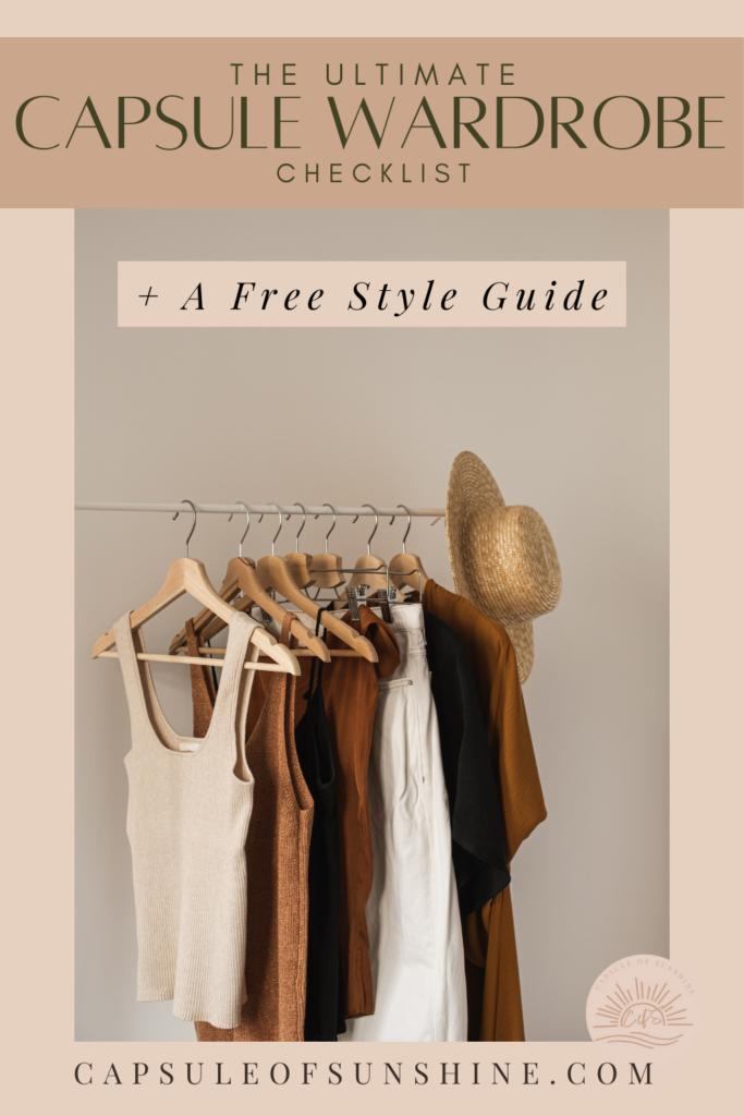 How to Create Your First Capsule Wardrobe - Capsule of Sunshine